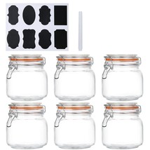 25 Oz Glass Jars With Airtight Lids And Leak Proof Rubber Gasket,Wide Mouth Maso - £33.61 GBP