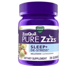 PURE Zzzs Sleep+ Next Day Energy Melatonin and Extended Release B-Vitamins Table - £48.69 GBP