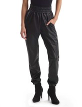 Commando faux leather smocked jogger in Black - £79.74 GBP