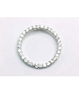CIRCLE of Cubic Zirconias Vintage PENDANT in STERLING Silver - Designer ... - $35.00