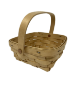 Longaberger Small Square Basket w/ Swivel Handle 1999 - $264.47 MXN