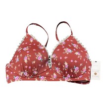 Shade &amp; Shore Womens Red Floral Strap Flowers Swim Bikini Top Size 36C New - $12.98