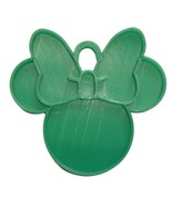Minnie Mouse Themed Face Ears Shape Green Christmas Ornament Made In USA... - £3.98 GBP