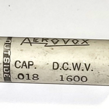 Aerovox 18NF .018 1600 DCWV 84CM + - 10% AE12 Axial capacitor - $12.29