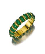 Tiffany & Co. Vtg 18k Yellow Gold and Scalloped Green Enamel Bangle Bracelet - $36,004.74
