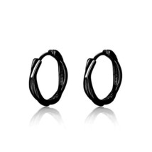 S&#39;STEEL 925 Silver Minimalist Hoops Earrings Gift For Women Piercing Earing Gold - £17.59 GBP