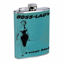 Boss Lady Vintage Vixen Woman Flask 8oz Stainless Steel D-011 - £11.57 GBP