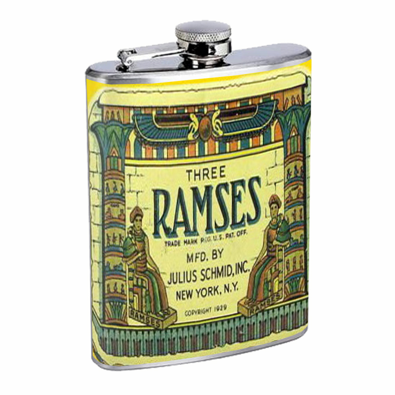 Ramses Vintage Condom Tin 1929 Flask 8oz Stainless Steel D-269 - $14.48