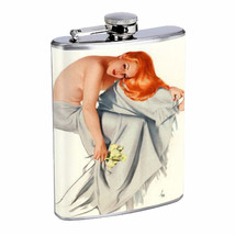 Beautiful Varga Girl Redhead Pin Up Flask 8oz Stainless Steel D-285 - £11.39 GBP