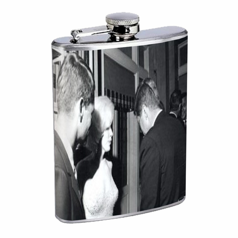 Marilyn Monroe John F. Kennedy Flask 8oz Stainless Steel D-439