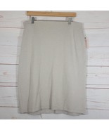 Philosophy Women&#39;s Zip Back Ponte Pencil Skirt Light Beige Size 14 NWT - $29.65 CAD