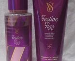 Victoria's Secret Fragrance Mist &amp; Lotion Set Lot of 2 FESTIVE FIZZ - $45.49