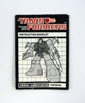 Transformers Topspin Instruction Booklet Vintage G1 Action Figure Accessory 1984 - £1.50 GBP