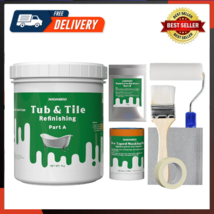 Tub And Tile Refinishing Kit (1kg / 35 Oz, With Tools), Bathtub Sink Countertop - £55.83 GBP