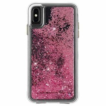 Case-Mate iPhone X Rose Gold Waterfall Clear Plastic Protective Phone Case NEW - £5.89 GBP