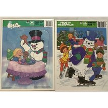 Vintage Frosty The Snowman Golden Toys Frame-Tray Children&#39;s Puzzles Set - £7.64 GBP