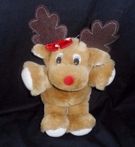 12&quot; Vintage 1990 Commonwealth Christmas Baby Reindeer Stuffed Animal Plush Toy - $28.50