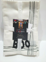 8pc Cynthia Rowley Halloween BOO Fabric Cloth Napkins - $32.66