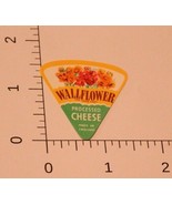 Vintage Wallflower Processed Cheese Label  - £3.11 GBP