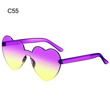 Heart-shaped gles Colorful Heart Gles Gradient Lenses Candy Color Shades Funny P - £81.79 GBP