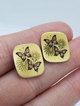 Reed And Barton Damascene Butterfly Stud Earrings - £23.46 GBP