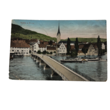 Antique Stein am Rhein Switzerland Military Big Gun Neptun Ship postcard - £6.14 GBP