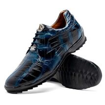 genuine alligator sneaker Shoes Unique rustic finish Vulcan Rustic Navy image 3