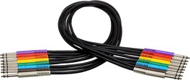 Hosa TTS-845 Balanced Patch Cables (8 Pieces), 1.5 Feet Lenght, TT TRS to TT TRS - £62.08 GBP