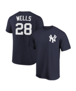 Austin Wells T-Shirt New York Yankees Player Name &amp; Number Soft Jersey Tee - $19.99