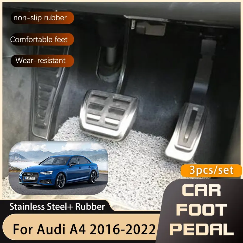 RHD AT Stainless Steel Car Pedal For Audi A4 B9 2016 2017 2018 2019 2020... - $19.81+