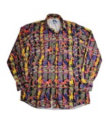 Vintage Roper Rodeo Blue  Multicolor Cowboy USA Camo Men&#39;s Size Medium - €17,09 EUR