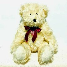 White Teddy Bear Plush 1998 Benton Bear Matrix Stuffed JC Penney w Tag Vintage - £7.62 GBP