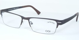 Ogi Evolution 4009 1201 Matt Brown Eyeglasses Glasses Metal Frame 54-18-145mm - £72.67 GBP