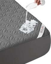 Bedlore Waterproof Mattress Protector, Queen Size Mattress Pad Noiseless, Gray - $42.99