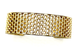 Gold Tone Open Circle Cuff Bracelet - £15.79 GBP