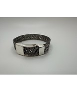 Vintage Sterling Silver Belt Buckle Bracelet Max Length 9” X 12mm - £82.80 GBP