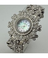 Waltham Quartz Watch Women Silver Bling Crystals Cuff Bangle Analog New ... - €39,02 EUR