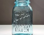 Antique 1922-33 Ball PERFECT MASON Quart Jar Regular Mouth Blue Glass De... - £19.64 GBP