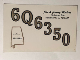 Vintage CB Ham radio Card 6Q6350 Birmingham Alabama - £3.88 GBP