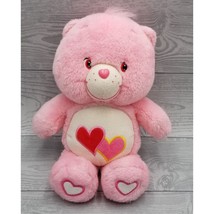 Care Bears Love A Lot Bear Cute Soft Stuffed Toy Pink Hearts 2003 9&quot; Sit... - £10.05 GBP