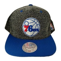Philadelphia 76ers Mitchell &amp; Ness Snapback Hat Cap Blue/black/Gray Embr... - $19.79