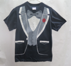Vtg 1980 Hanes Beefy Tee Single Stitch Tuxedo Shirt Medium M EUC 80s USA - £26.05 GBP