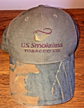 Mossy Oak U.S. Smokeless Tobacco Co. Hat Cap Hunting Camouflage Brim Dar... - $9.49