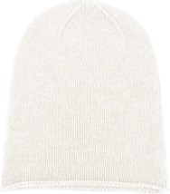 Women&#39;S Ivory White 100% Cashmere Beanie Hat From Shorts Of Hawick, Made In - £71.62 GBP
