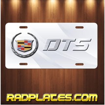 CADILLAC DTS Inspired Art on White and Silver Aluminum Vanity license plate Tag - £15.80 GBP