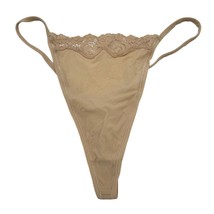 SKIMS Kim Kardashian Fits Everybody Lace String Thong Panty Sand Beige S... - $14.74 CAD
