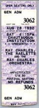 Vintage Ray Charles Concert Ticket Stub Avril 6 1979 Chautauqua Institut... - £35.32 GBP