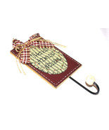 Decorative Hanger Wall Hanging Sign FRIENDS ALWAYS WELCOME Brown Bow Cot... - $24.60 CAD