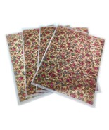 Vellum Sheets Custom Print Floral Pattern 8.5 x 11 Lot of 4 Not Folded N... - $17.99