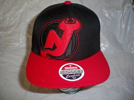 Zephyr New Jersey Devils Baseball Hat Nhl Hockey Black Red New Snapback Mens Guy - £15.66 GBP